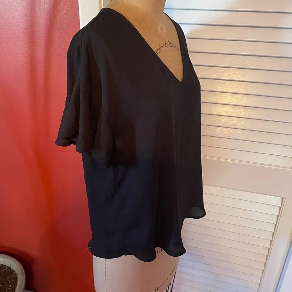 LUSH | black pullover blouse S - Picture 2 of 5